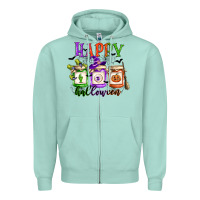 Seafoam happy halloween jars Zipper Hoodie - CowGirlArtShop