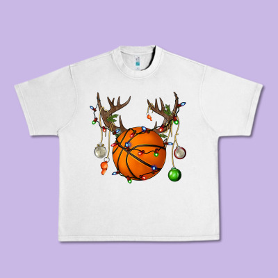 Basketball Horn Christmas Urban Heavy Tee Designed By Bundleandbundleshop