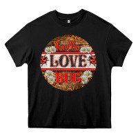 Black hello love bug ladybug ornament Heavy Core Tee - BarkalooDesign