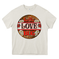 Cream hello love bug ladybug ornament Heavy Core Tee - BarkalooDesign