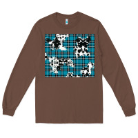Chestnut winter plaid and cowhide pattern Long Sleeve Tee - RanaPortraitStore