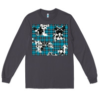 Smoke winter plaid and cowhide pattern Long Sleeve Tee - RanaPortraitStore