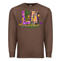 Chestnut Louisiana LA Mardi Gras Premium Sweatshirt - FaDigitalArtStudio