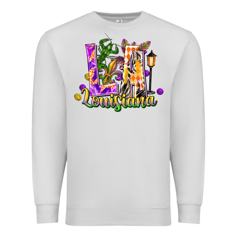 Louisiana La Mardi Gras Premium Sweatshirt by FaDigitalArtStudio | Teevron