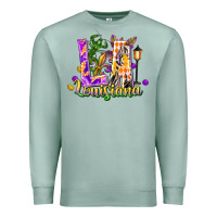 Seafoam Louisiana LA Mardi Gras Premium Sweatshirt - FaDigitalArtStudio