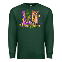 Sports Green Louisiana LA Mardi Gras Premium Sweatshirt - FaDigitalArtStudio