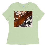 Matcha cowhide leather Ladies Tee - BarkalooDesign