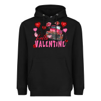 Hello Valentine Valentine's Day Truck Heavyweight Hoodie | Teevron