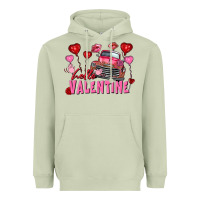 Matcha Hello Valentine Valentine's Day truck Heavyweight Hoodie - FaDigitalArtStudio