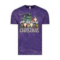 Cloud Purple merry christmas gnomes truck Vintage Tee - MaliasSmallBusiness