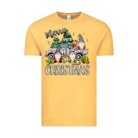 Vintage Mustard merry christmas gnomes truck Vintage Tee - MaliasSmallBusiness