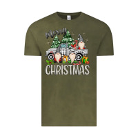 Vintage Olive merry christmas gnomes truck Vintage Tee - MaliasSmallBusiness