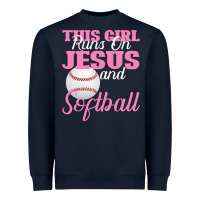 This Girl Jesus And Softball Heavyweight Sweatshirt | Teevron