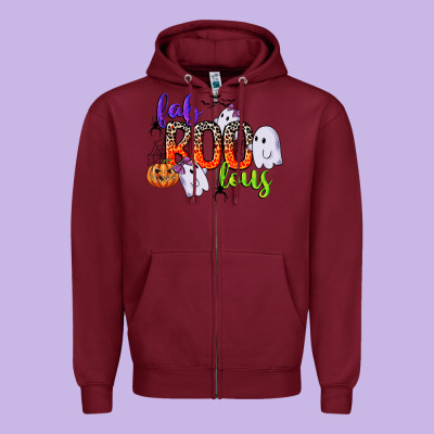 Fab Boo Lous Zipper Hoodie Designed By Cowgirlartshop