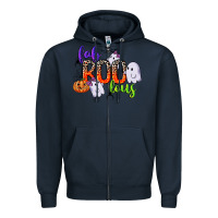 Navy fab boo lous Zipper Hoodie - CowGirlArtShop
