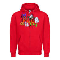 Red fab boo lous Zipper Hoodie - CowGirlArtShop