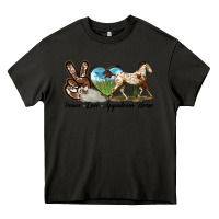 Asphalt peace love appaloosa horse Heavy Core Tee - LillyAllenDesigns