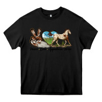 Black peace love appaloosa horse Heavy Core Tee - LillyAllenDesigns