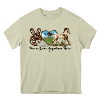 Peace Love Appaloosa Horse Heavy Core Tee | Teevron