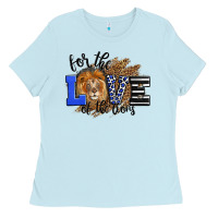 Baby Blue For The Love Of The Lions Ladies Tee - LillyAllenDesigns