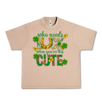 Burro Who Needs Luck When You're This Cute St. Patricks Urban Heavy Tee - BundleAndBundleShop
