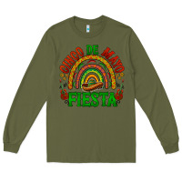 Army Green cinco de mayo fiesta rainbow Long Sleeve Tee - BarkalooDesign