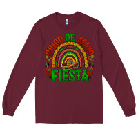 Burgundy cinco de mayo fiesta rainbow Long Sleeve Tee - BarkalooDesign