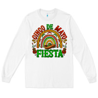 White cinco de mayo fiesta rainbow Long Sleeve Tee - BarkalooDesign