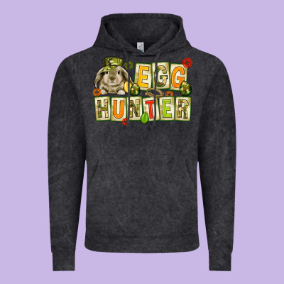 Egg Hunter With Camouflage Plate Letters Vintage Hoodie Designed By Nancycooperartshop