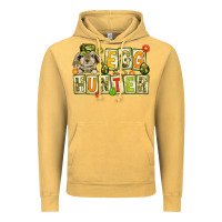 Vintage Mustard Egg hunter with camouflage plate letters Vintage Hoodie - NancyCooperArtShop
