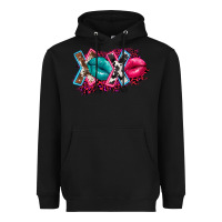 Black Western xoxo Heavyweight Hoodie - FaDigitalArtStudio