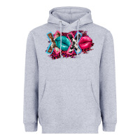 Heather Grey Western xoxo Heavyweight Hoodie - FaDigitalArtStudio