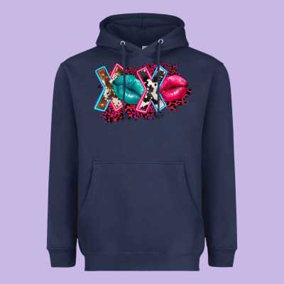 Western Xoxo Heavyweight Hoodie Designed By Fadigitalartstudio