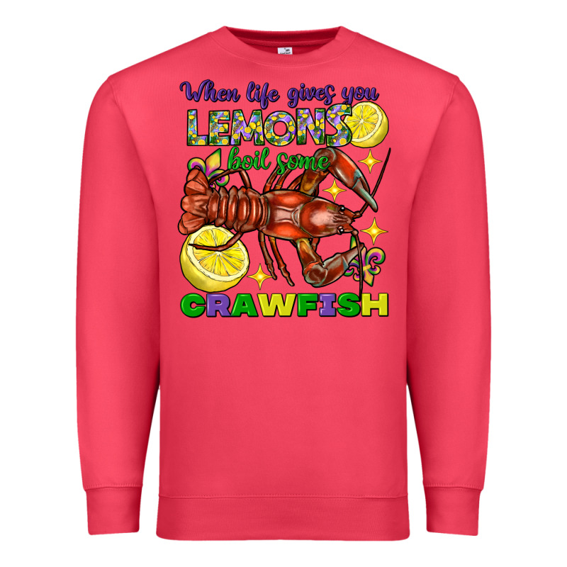 When Life Gives You Lemons Boil Some Crawfish Mard Premium Sweatshirt by FaDigitalArtStudio | Teevron