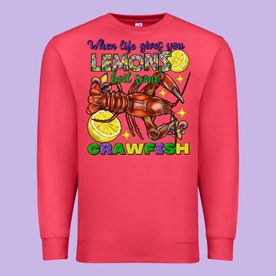 When Life Gives You Lemons Boil Some Crawfish Mard Premium Sweatshirt Designed By Fadigitalartstudio