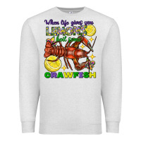 Oatmeal Heather when life gives you lemons boil some crawfish mard Premium Sweatshirt - FaDigitalArtStudio
