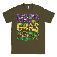 Army Green Mardi Gras crew Classic Tee - BundleAndBundleShop