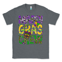 Charcoal Heather Mardi Gras crew Classic Tee - BundleAndBundleShop