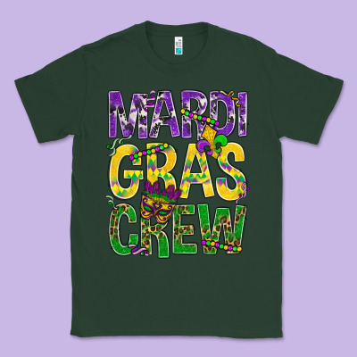 Mardi Gras Crew Classic Tee Designed By Bundleandbundleshop