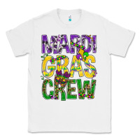 White Mardi Gras crew Classic Tee - BundleAndBundleShop