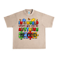 French Oak in a world where you can be anything be kind Urban Heavy Tee - JahusDesignShop