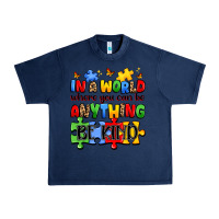 Navy in a world where you can be anything be kind Urban Heavy Tee - JahusDesignShop