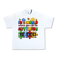 White in a world where you can be anything be kind Urban Heavy Tee - JahusDesignShop