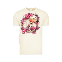 Vintage Arctic believe pink christmas santa claus Vintage Tee - MaliasSmallBusiness