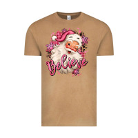 Vintage Camel believe pink christmas santa claus Vintage Tee - MaliasSmallBusiness