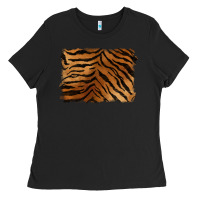 Black handdrawn tiger pattern background Ladies Tee - BarkalooDesign