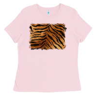Bubblegum Pink handdrawn tiger pattern background Ladies Tee - BarkalooDesign
