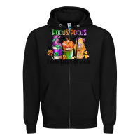 Black hocus pocus i need coffee to focus Zipper Hoodie - CowGirlArtShop