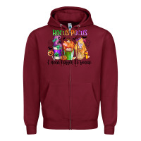 Burgundy hocus pocus i need coffee to focus Zipper Hoodie - CowGirlArtShop