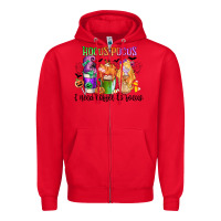 Red hocus pocus i need coffee to focus Zipper Hoodie - CowGirlArtShop